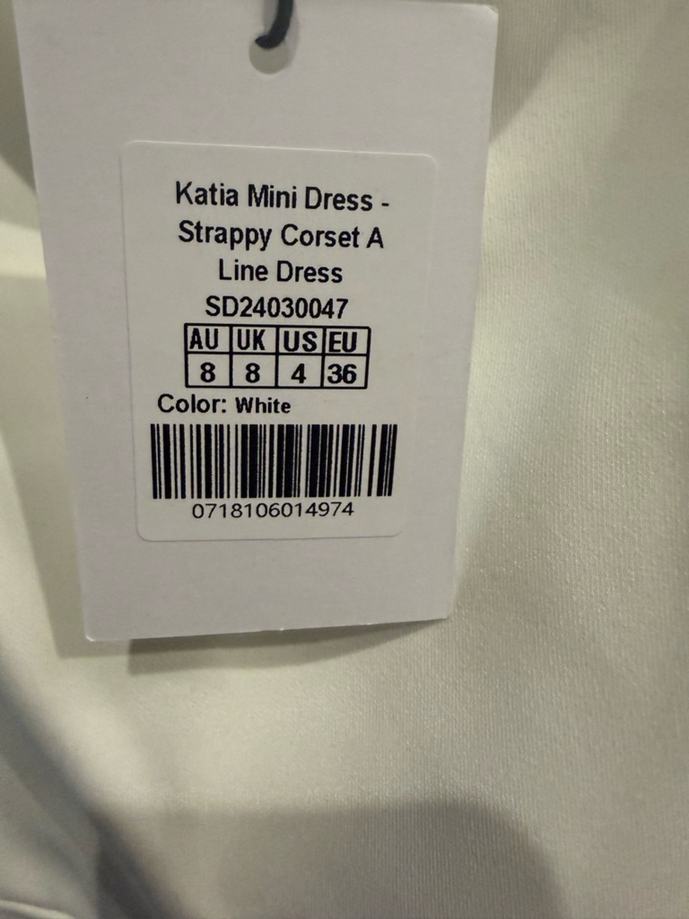 Showpo White Mini Dress with Thin Straps - Picture 3 of 3